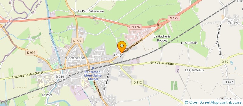 localisation de l'entreprise EURL D' ARCHITECTURE OLLIVIER  PONTORSON