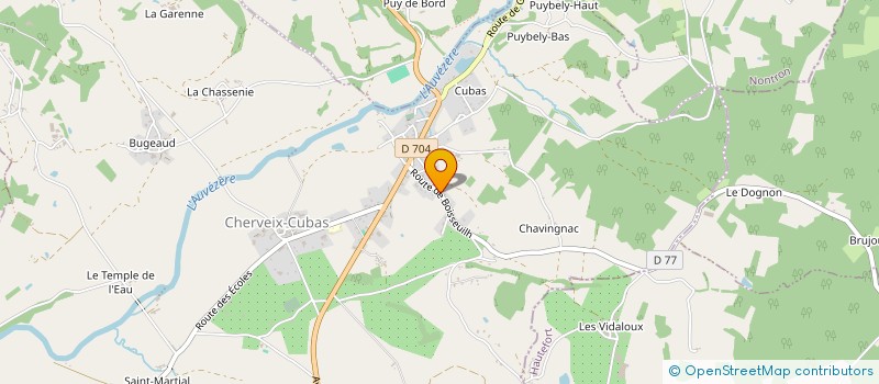 localisation de l'entreprise EURL DAMIEN BURON  CHERVEIX-CUBAS