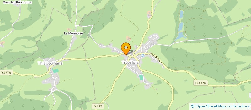 localisation de l'entreprise EURL DANCING EXAGONE  TREVILLERS