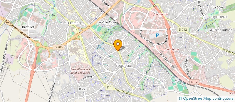 localisation de l'entreprise EURL DAVY LIONEL  TREGUEUX