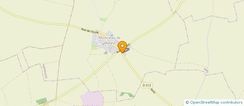 localisation de l'entreprise EURL DE CHANTRAINE  MONCEAU-LE-WAAST