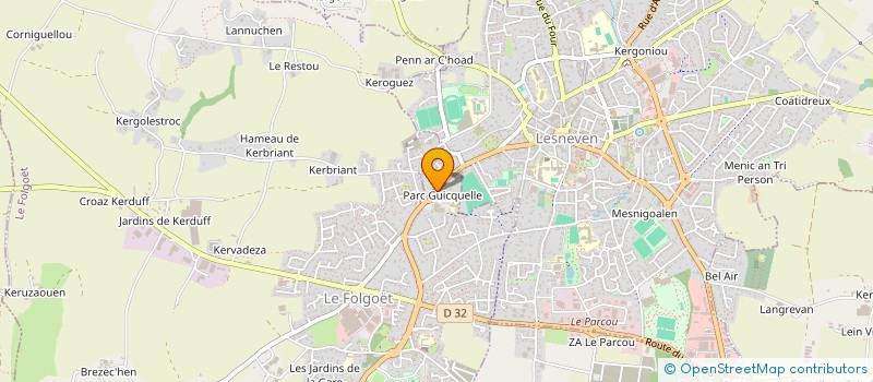 localisation de l'entreprise EURL DE KERMARIA  LE FOLGOET