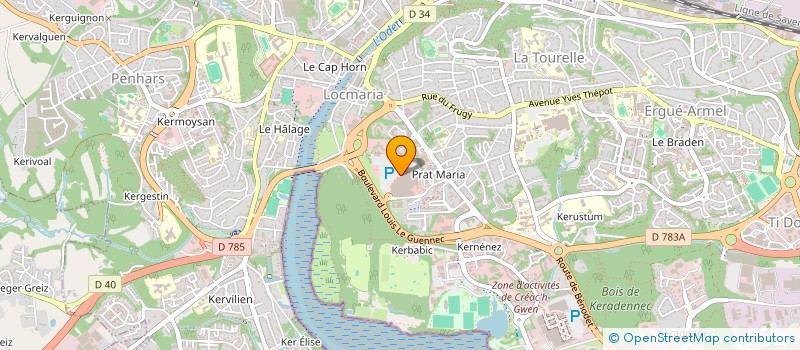 localisation de l'entreprise EURL DE KERVINIEC  QUIMPER