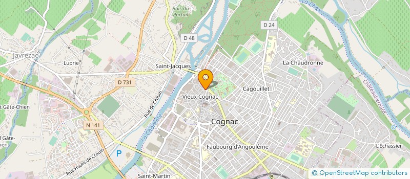localisation de l'entreprise EURL DE LA TONNELLERIE LA COULOMBE à BOUTIERS-SAINT-TROJAN