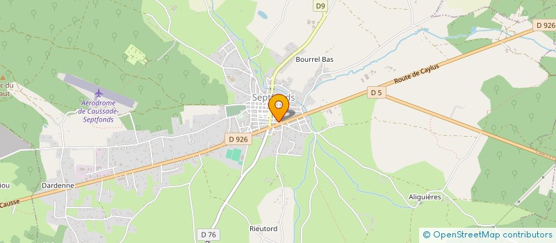 localisation de l'entreprise EURL DE SAINTOU à SEPTFONDS