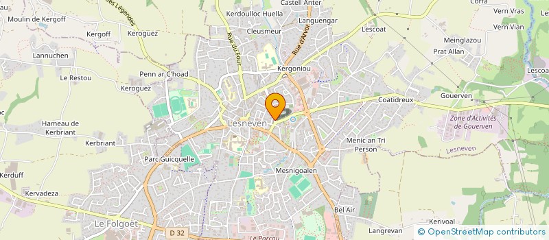 localisation de l'entreprise EURL DELALANDRE à LESNEVEN