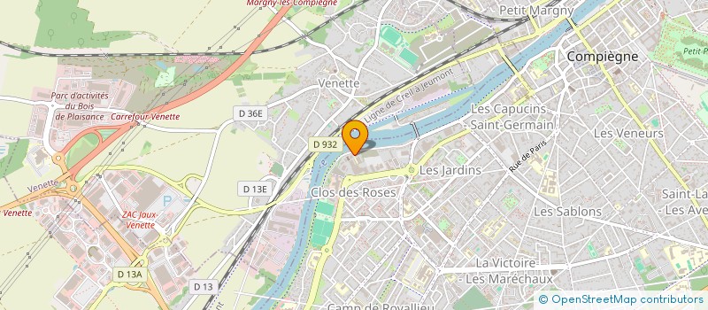 localisation de l'entreprise EURL DELPHINE COMMUNICATION à COMPIEGNE