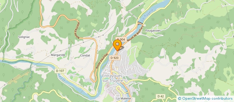 localisation de l'entreprise EURL DELPHINE PRAT à ENTRAYGUES-SUR-TRUYERE