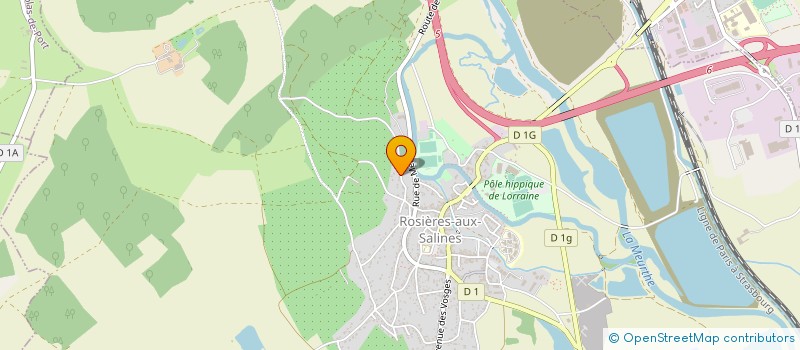localisation de l'entreprise EURL DEMANGE TOITURE à ROSIERES-AUX-SALINES