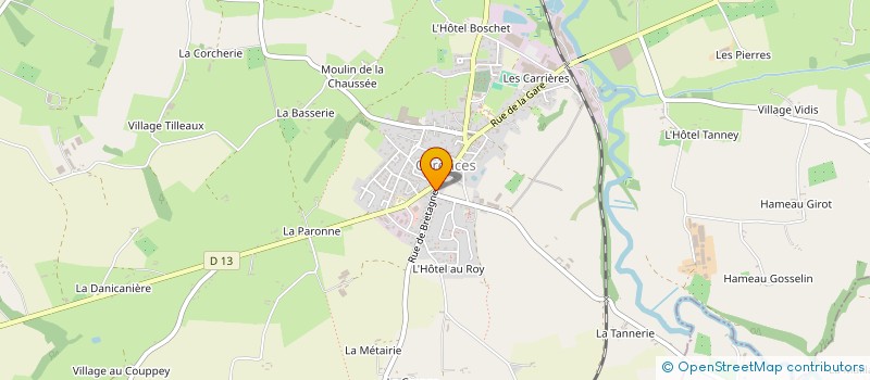 localisation de l'entreprise EURL DENIS TOITURES DE A A ZINC  CERENCES