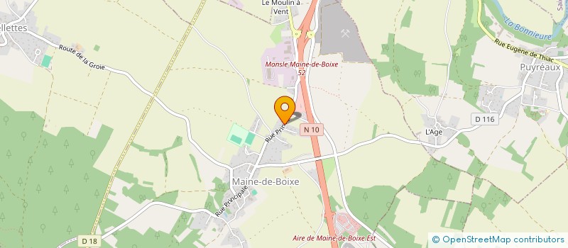 localisation de l'entreprise EURL DEP16  MAINE-DE-BOIXE