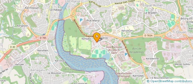 localisation de l'entreprise EURL DES ANGES à QUIMPER