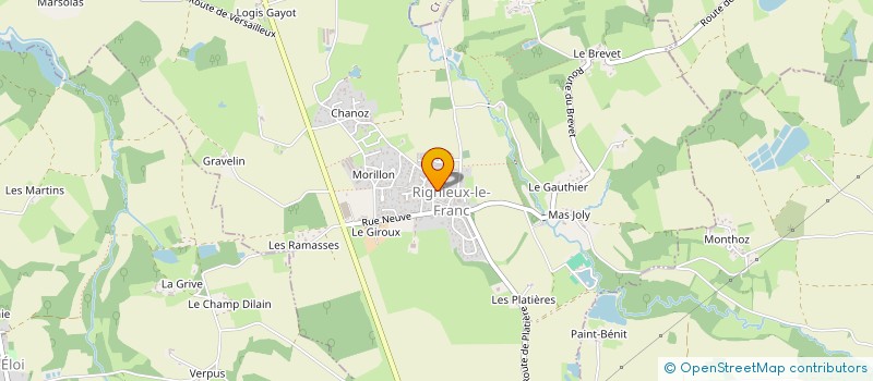 localisation de l'entreprise EURL DES PLATIERES à RIGNIEUX-LE-FRANC