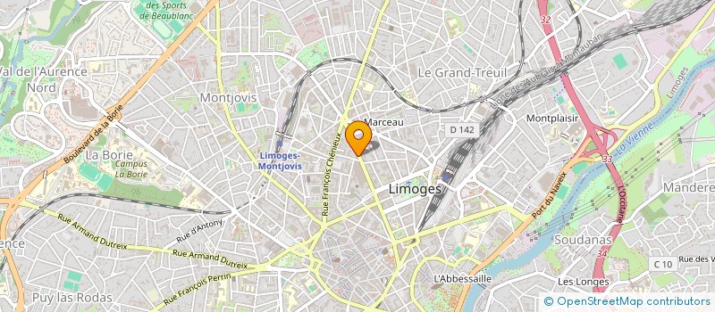 localisation de l'entreprise EURL DEUX L'HAIR à LIMOGES