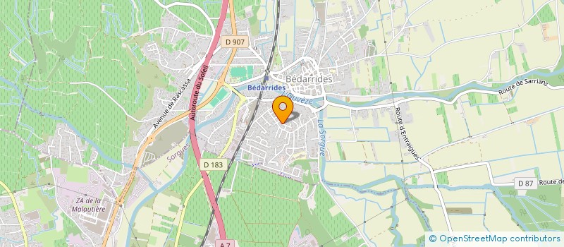 localisation de l'entreprise EURL DG HABITAT  BEDARRIDES