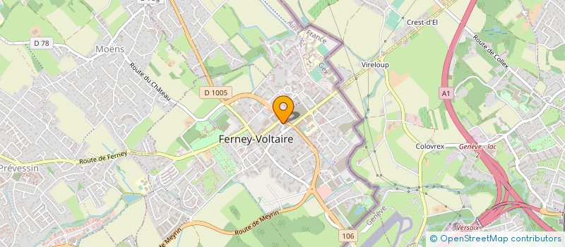 localisation de l'entreprise EURL DOMINIQUE LAGARDE à FERNEY-VOLTAIRE