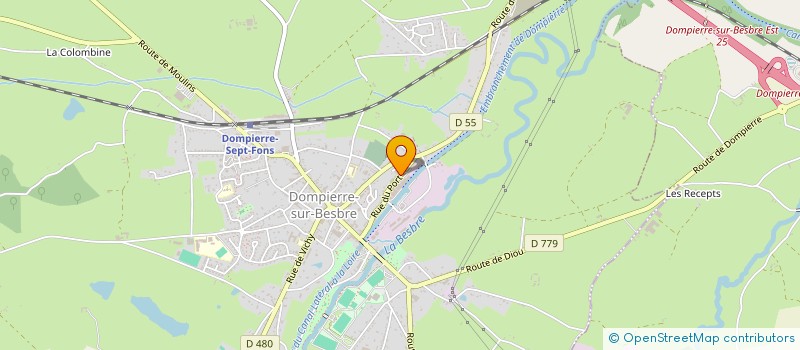 localisation de l'entreprise EURL DOMPIERRE FERMETURES  DOMPIERRE-SUR-BESBRE