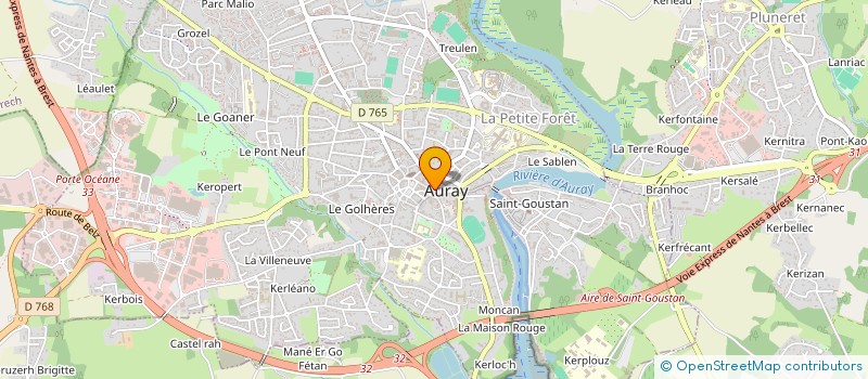 localisation de l'entreprise EURL DREAN CHAUSSURES à AURAY