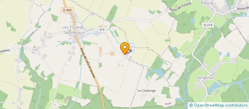 localisation de l'entreprise EURL DT PEINTURE  LES ESSARDS-TAIGNEVAUX