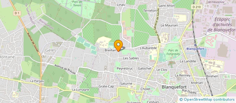 localisation de l'entreprise EURL DU COTEAU à BLANQUEFORT