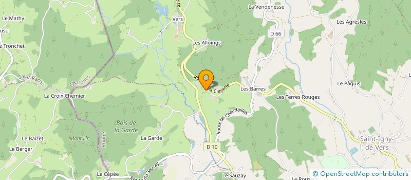 localisation de l'entreprise EURL DU HAUT BEAUJOLAIS  SAINT IGNY DE VERS