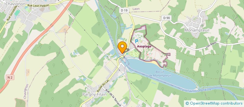 localisation de l'entreprise EURL DU LAC  MONAMPTEUIL