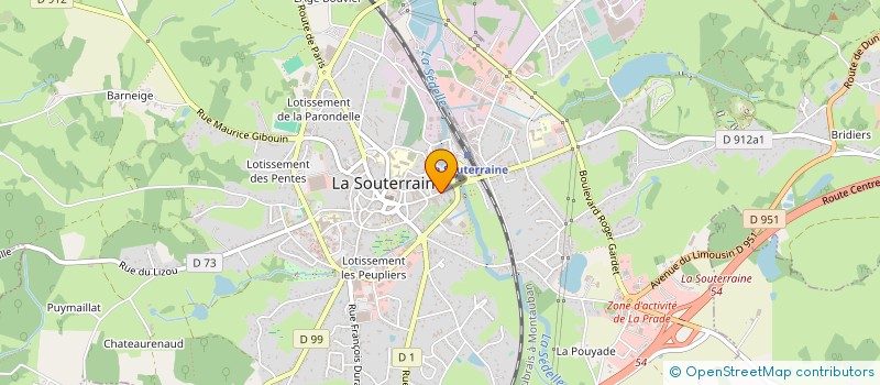 localisation de l'entreprise EURL DUBOIS STEPHANE à LA SOUTERRAINE