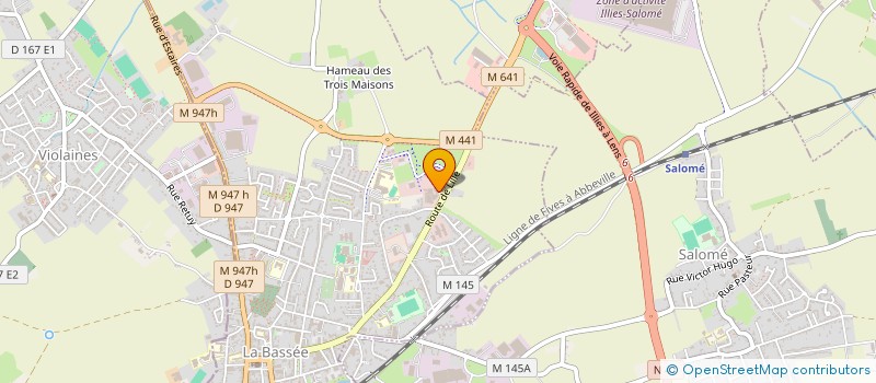 localisation de l'entreprise EURL DUBREUIL  LA BASSEE