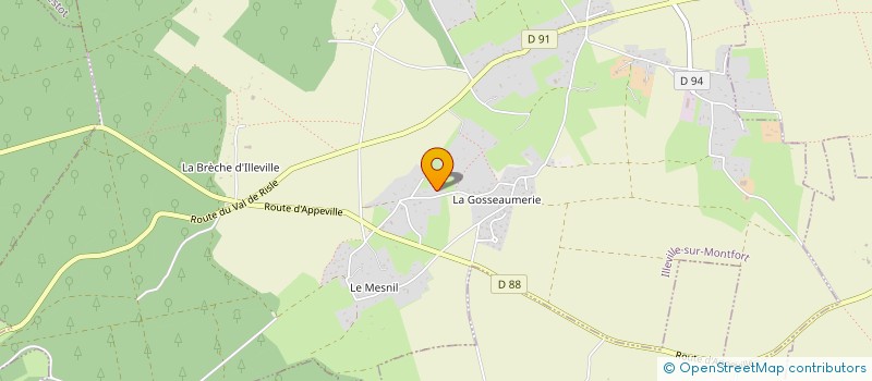 localisation de l'entreprise EURL DULONG BENOIT  ILLEVILLE-SUR-MONTFORT