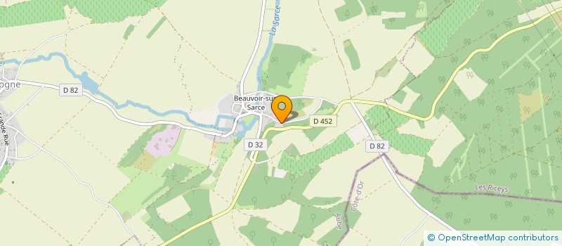 localisation de l'entreprise EURL EBENISTERIE DE LA SARCE à BRAGELOGNE-BEAUVOIR