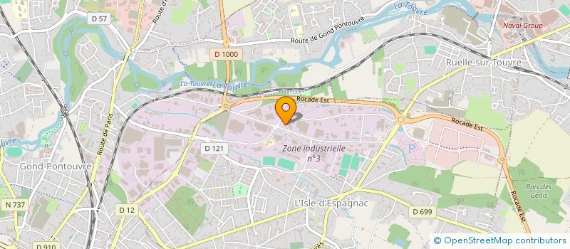 localisation de l'entreprise EURL ECOHABITAT à L'ISLE-D'ESPAGNAC