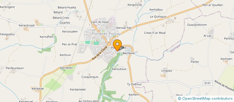 localisation de l'entreprise EURL EDELYA  PLONEVEZ-PORZAY