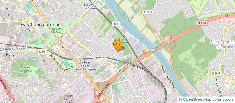 localisation de l'entreprise EURL EDUC PAR LE JEU  EVRY-COURCOURONNES