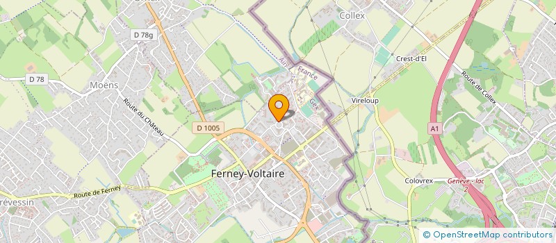 localisation de l'entreprise EURL ENERGIES 39 à FERNEY-VOLTAIRE