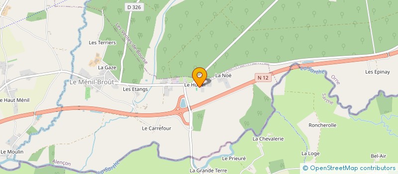 localisation de l'entreprise EURL EQUIN'OSTEO à LE MENIL-BROUT