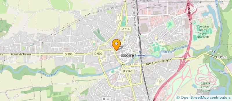 localisation de l'entreprise EURL ERIC FUSTIER à ISSOIRE