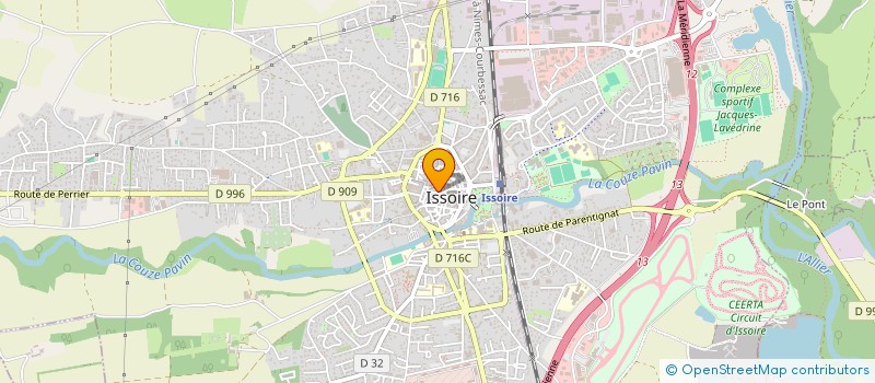 localisation de l'entreprise EURL ERWALIE à ISSOIRE