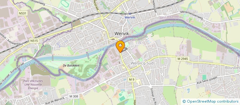 localisation de l'entreprise EURL ESCULAPE à WERVICQ-SUD