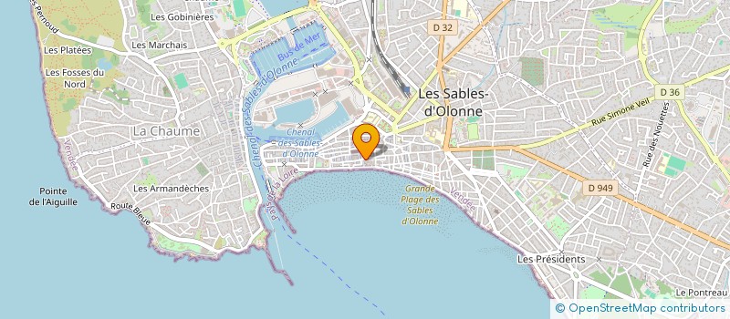 localisation de l'entreprise EURL ESPACE COIFFURE à LES SABLES D'OLONNE