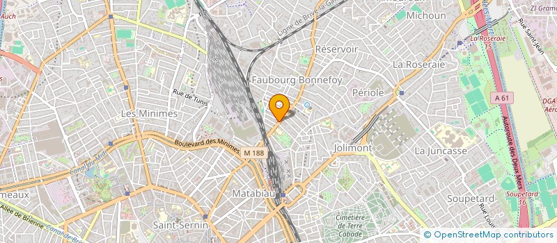 localisation de l'entreprise EURL ESPACE OPTIQUE BONNEFOY à TOULOUSE
