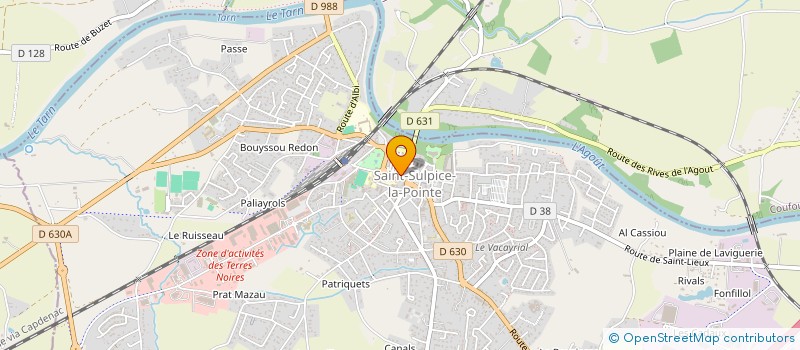 localisation de l'entreprise EURL ETABLISSEMENT MONTET BERNARD à SAINT-SULPICE-LA-POINTE