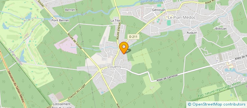 localisation de l'entreprise EURL ETS BOZELLE  LE PIAN-MEDOC