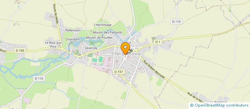 localisation de l'entreprise EURL ETS GONTIER à CHEF-BOUTONNE