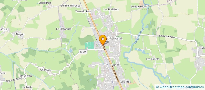 localisation de l'entreprise EURL ETS RIVIERE à MONTREVEL-EN-BRESSE