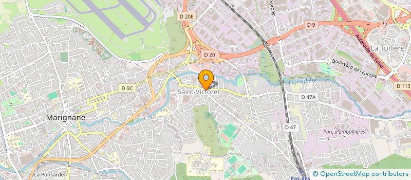localisation de l'entreprise EURL ETUDES TRAVAUX ET REALISATIONS à SAINT-VICTORET