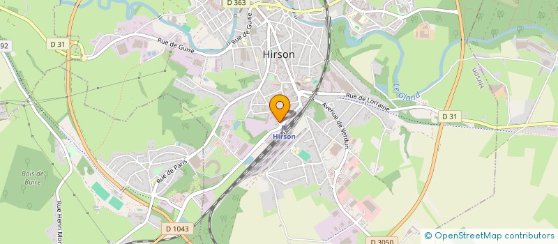 localisation de l'entreprise EURL EURO RENOV  HIRSON