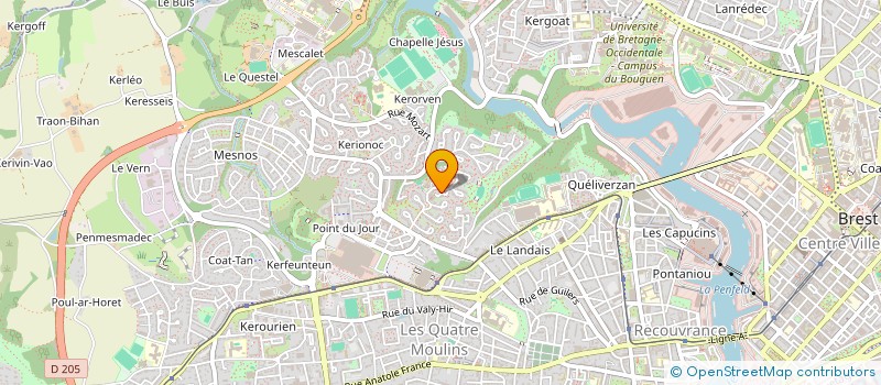 localisation de l'entreprise EURL EUZEN à BREST