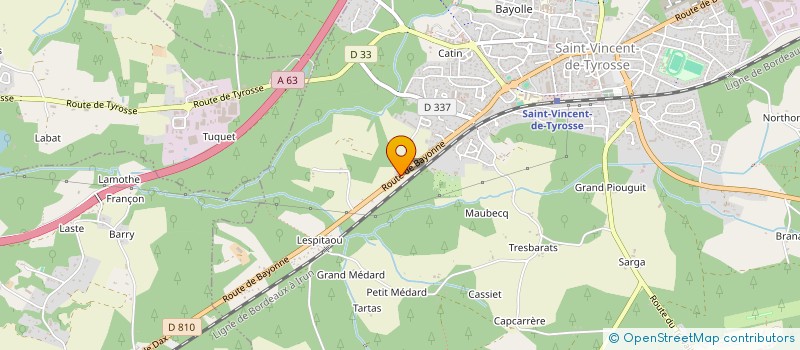 localisation de l'entreprise EURL EVENOU  SAINT-VINCENT-DE-TYROSSE