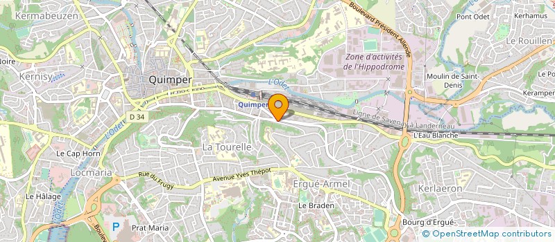 localisation de l'entreprise EURL F.G.E SAV  QUIMPER