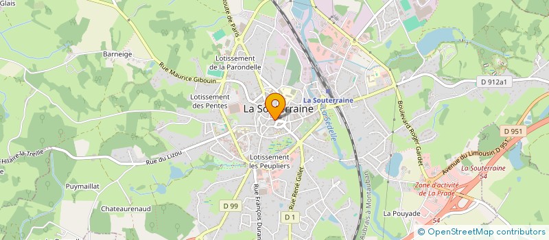 localisation de l'entreprise EURL FANNY RENAUD  LA SOUTERRAINE